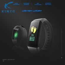 Kinyo Smart band трекер крови Давление мониторинга часы Фитнес трекер Цвет ЖК-дисплей Smart Напульсники Фитнес браслет
