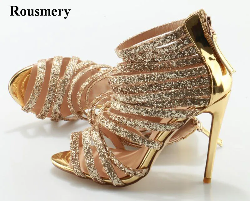 sequin heeled sandals