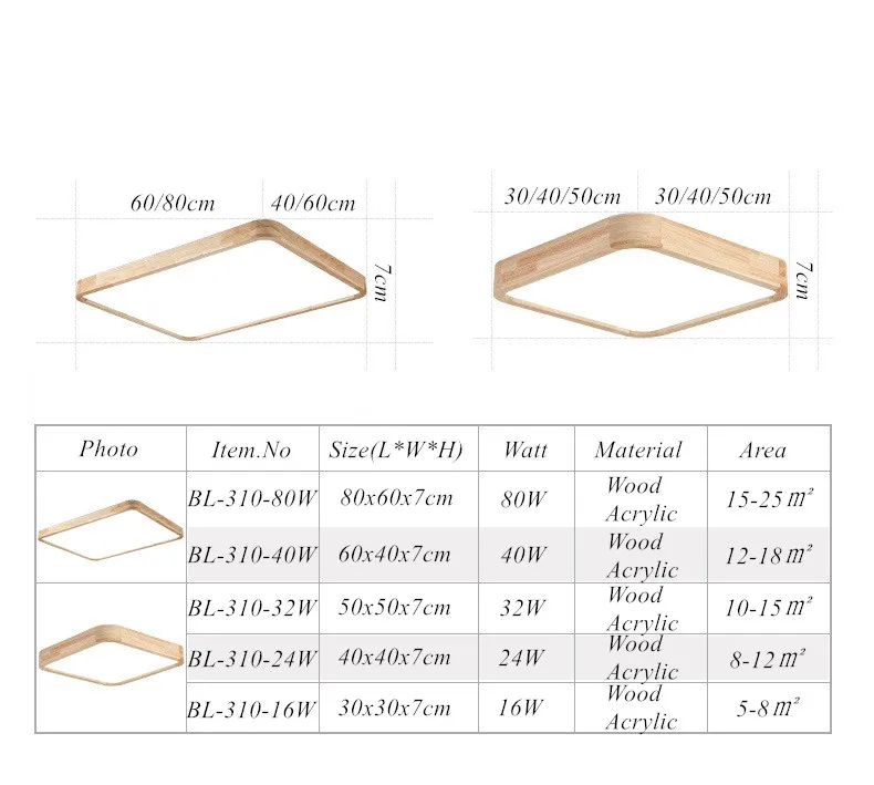Wood Art Modern LED Ceiling Light Fixtures for Living Dining Room Bedroom Home Decoration Indoor Lighting Lampara Techo 16