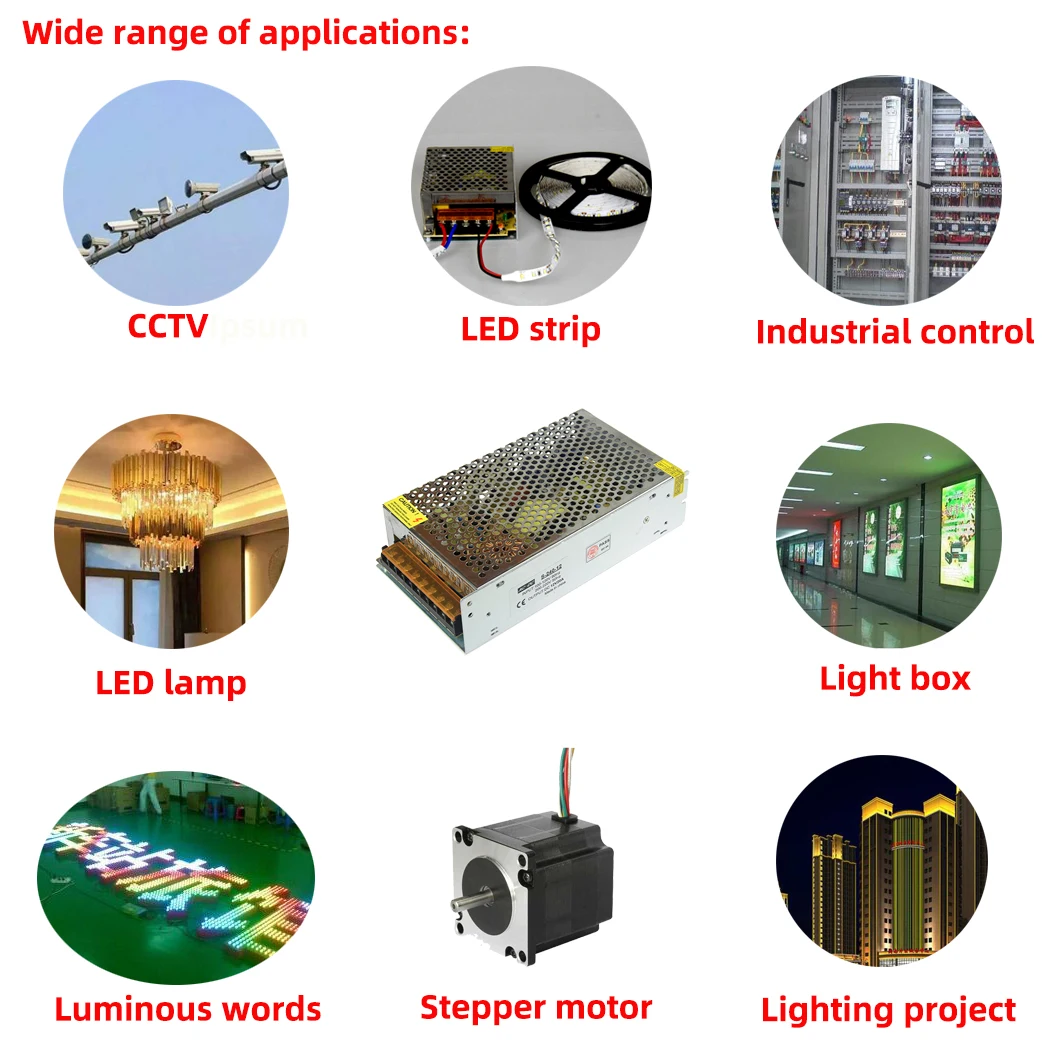 AIFENG импульсный источник питания трансформатор AC 110 V 220 V к DC 5 V 12 V 24 V 48 V источник питания адаптер для светодиодной ленты CCTV