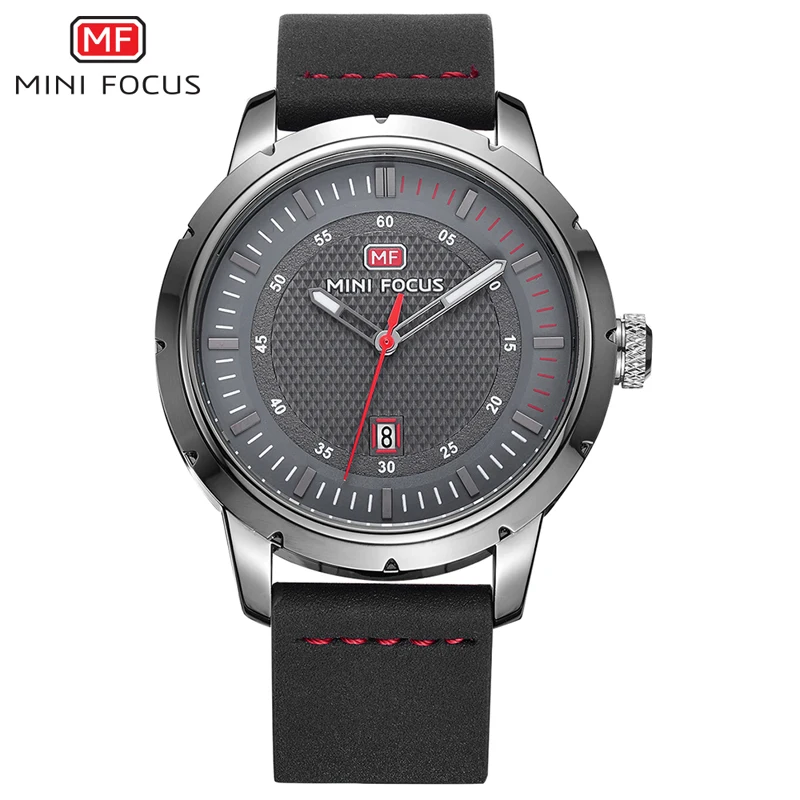 

MINI FOCUS Watches Men Quartz Analog Date Clock Men Watch Male Brand Luxury Leather Military Sport Wrist Watch Relogio Masculino