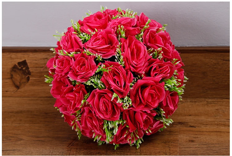 " 20 см многоцветный Шелковый цветок целующийся шар потолок в отеле декоративный висящий цветочный шар центральный Розовый Свадебный DIY шар