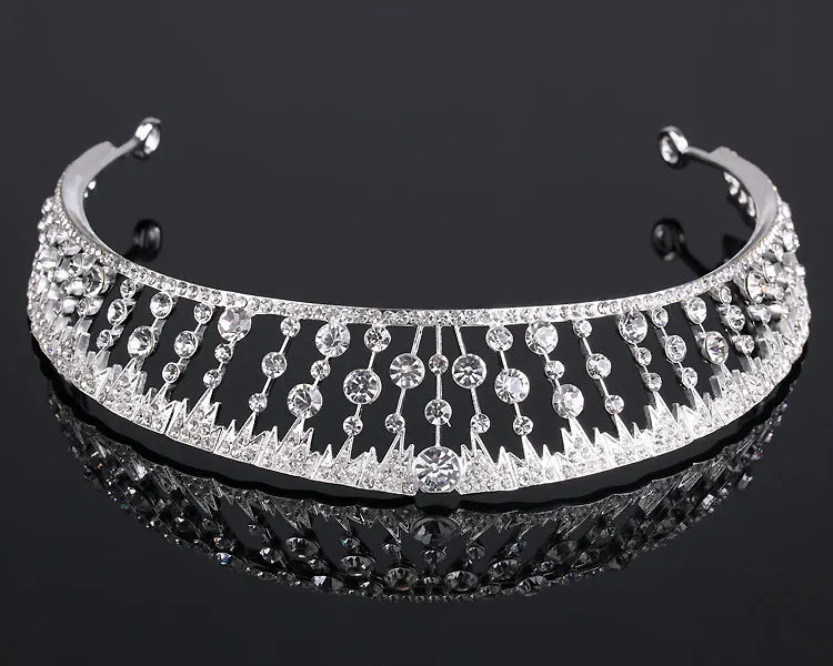 Корона из сплава со стразами Принцесса Королева Тиара де noiva strass Свадебные