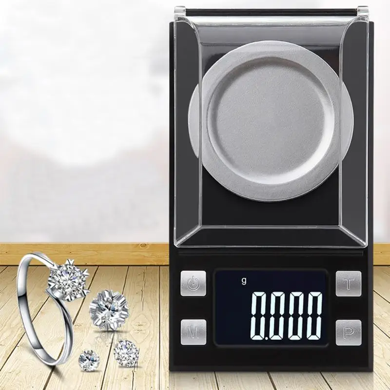 

50g/0.001g 100g/0.001g LCD Digital Jewelry Scales High Precision Libra Medicinal Weight Scale Portable Mini Electronic Balance