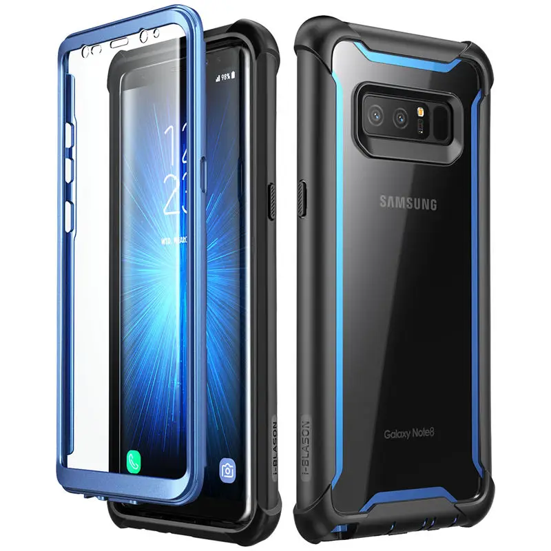 Чехол для Samsung Galaxy Note 8 оригинальный полноразмерный прочный прозрачный бампер