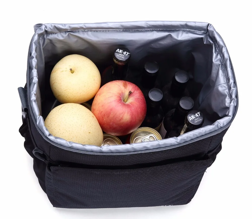 MIER изолированные обед мешок обувь для мужчин и женщин мягкая сумка Cooler сумка для обедов Tote с плечевым ремнем, герметичные лайнер, 24 Can, черный