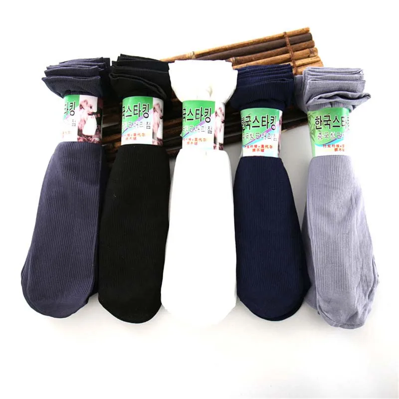 

10 Pairs/lot Male Thin Short Socks Men Solid Stretching Crystal Socks, Soft And Breathable Transparent Men Socks Summer One Size