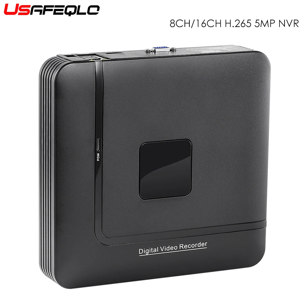 USAFEQLO H.265 Max 4K Выход CCTV NVR 16CH 5MP/8CH 4MP/4CH 5MP видеорегистратор безопасности Обнаружение