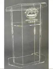 Acrylic Lectern/Lucite Chruch Podium/Transparent Pmma Pulpit Clear Lectern Clear Church Podium