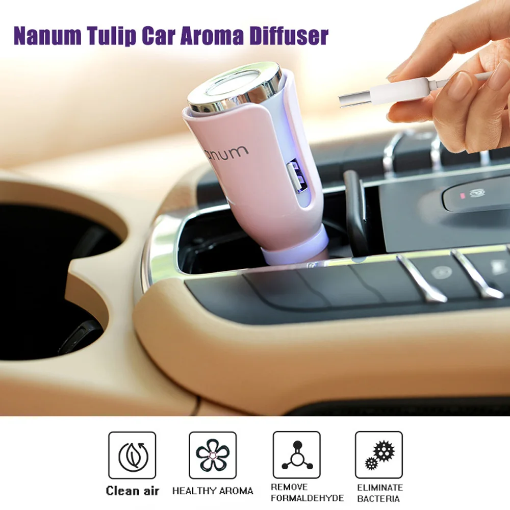 Nanum автомобильный диффузор автомобильный освежитель воздуха мини USB Ароматерапия воздуха автомобиля эфирные масла диффузор тумана, fogger