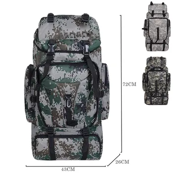 

Backpacks 70L Camping Hiking Backpack Bag Sports Bags Travel Waterproof Nylon Shoulder Men Climbing Rucksack Military Backpack