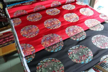 

chinese silk brocade fabric cheongsam cushion red back five 5 dragons circle 5+ 3 three diffrent back color s