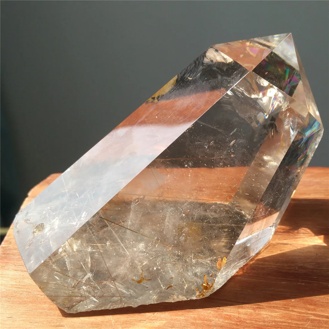 Рутилированный Кристал острый камни Ghost кристаллы Wicca Cristal Islande Пьер Naturelle Cristaux