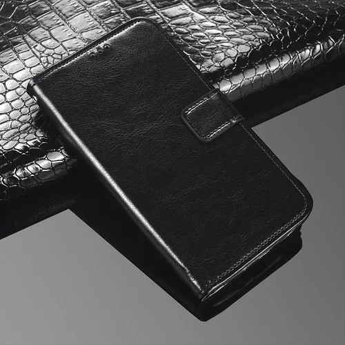 Кожаный чехол-книжка caso для Philips S326, кожаный+ силиконовый чехол-кошелек, чехол для Philips S326 S 326, чехол для задней панели телефона - Цвет: black