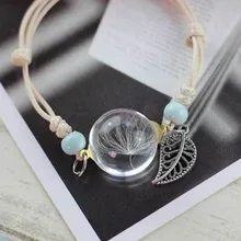 Модный сушеный цветок образец кулон браслет образец растения керамический браслет babysbreak Одуванчик браслет дружбы подарочный