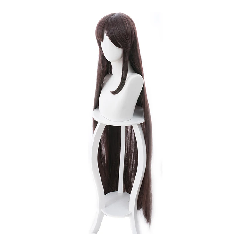 Парик L-email игры Fate Grand Order Yu Miaoyi Косплей парики 120 см красный коричневый термостойкие синтетические волосы Perucas Косплей парик