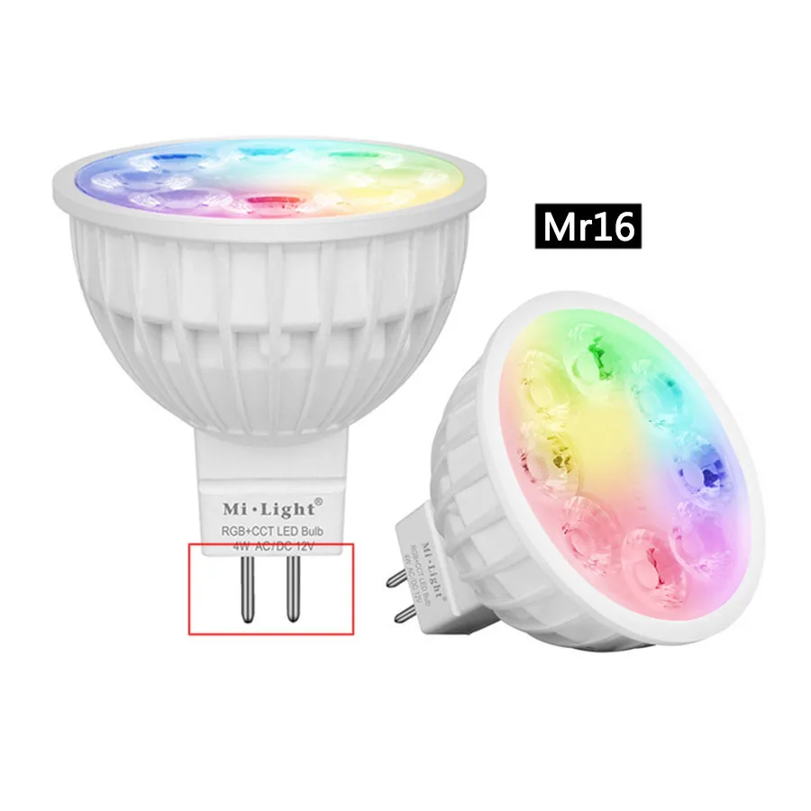 Ми свет с регулируемой яркостью светодиодные лампы 4 Вт MR16 GU10 RGB CCT (2700 6500 К) LED Лампы