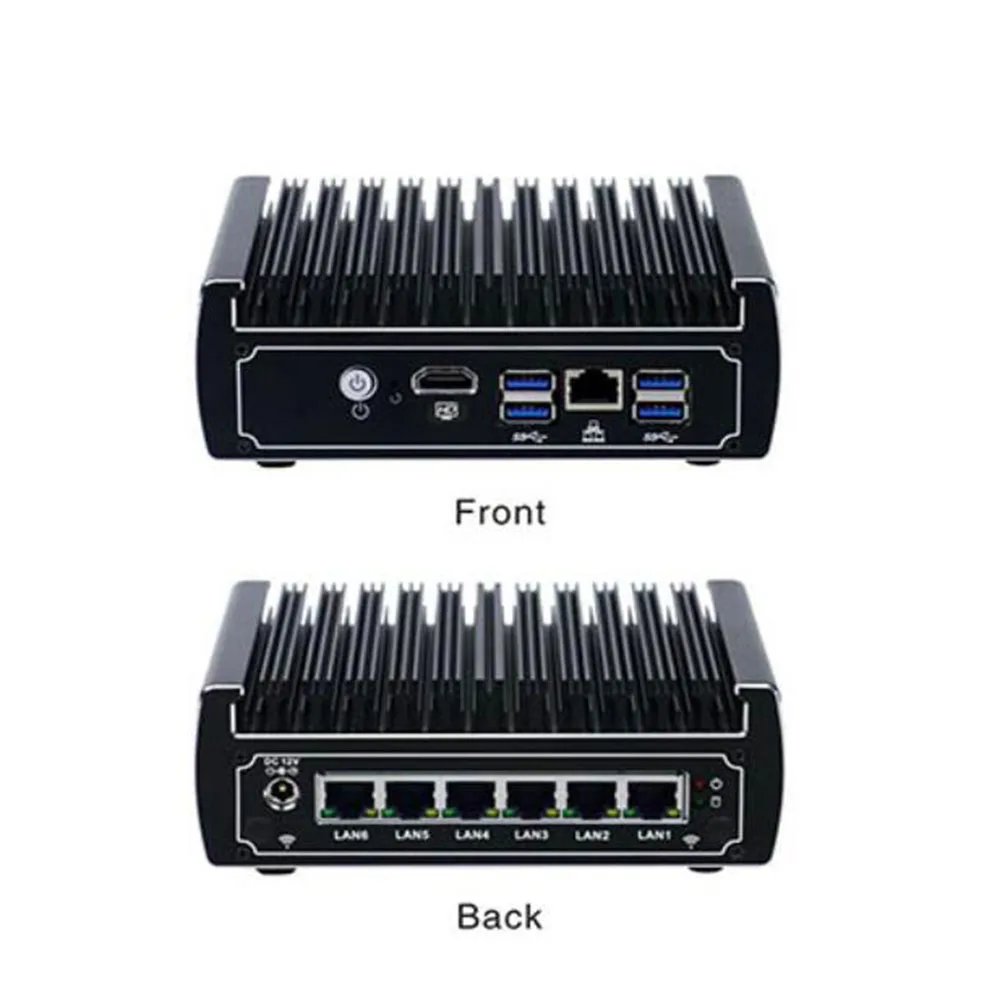 Оптовая продажа мини ПК Pfsense для Intel Celeron 3855u двухъядерный 6 гигабит Lan Dhcp сервер