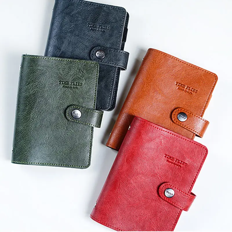 2018 Yiwi A7 PU Leather Loose leaf Planner Pink Green Black Binder Spiral Vintage Diary Notebook 2018 Yiwi A7 PU Leather Loose leaf Planner Pink Green Black Binder Spiral Vintage Diary Notebook