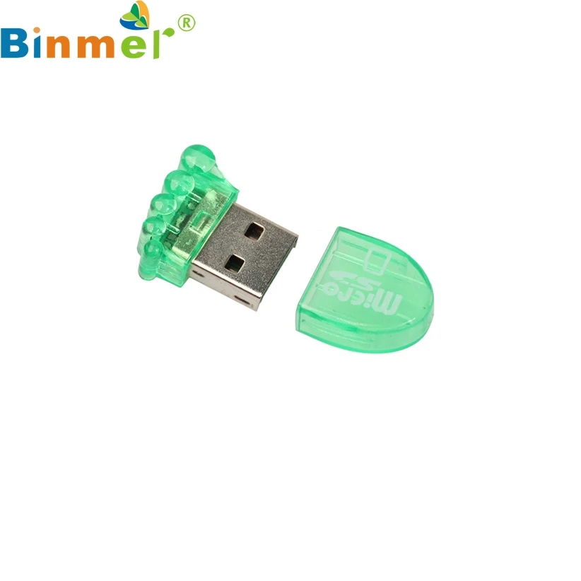 BINMER высокое Скорость Mini USB 2,0 Micro SD TF T-Flash чтения карт памяти адаптера Futural цифровой Лидер продаж F30