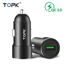 TOPK Quick Charge 3.0 Car Charger Adapter for iphone Samsung Huawei Xiaomi usb phone charger Fast charging car-charger TOPK Quick Charge 3.0 Car Charger Adapter for iphone Samsung Huawei Xiaomi usb phone charger Fast charging car-charger