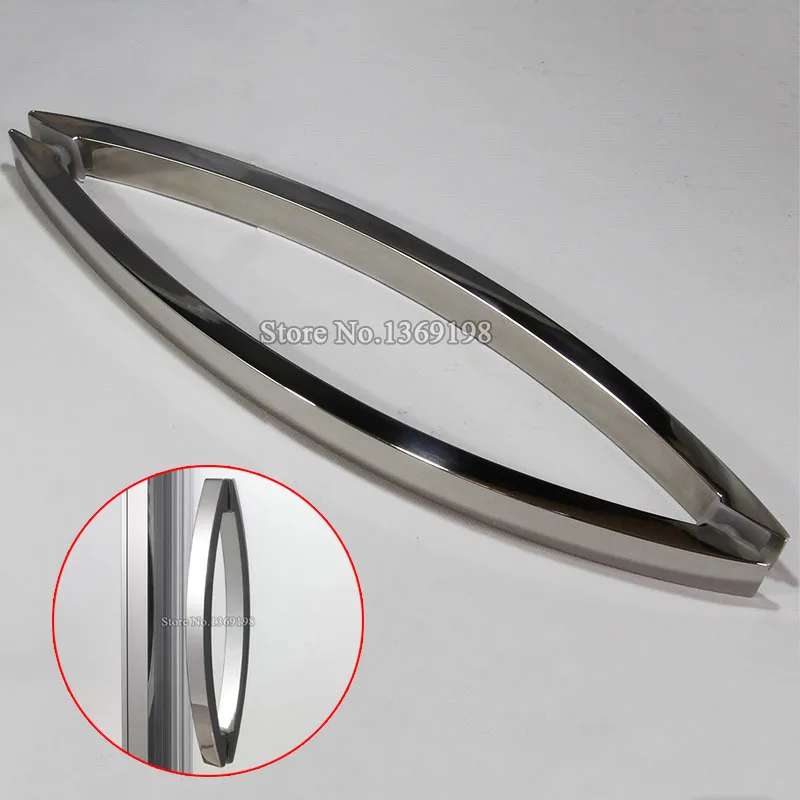 Stock 1Pair Frameless Shower Bath Door Handles 304 Stainless Steel