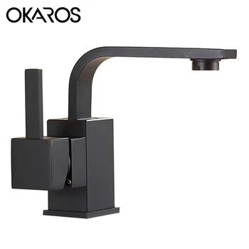 

OKAROS Low Presure Kitchen Faucet with 360 Degree Spout Hot and Cold Sink Mixer Tap With Single Lever Bar Tap