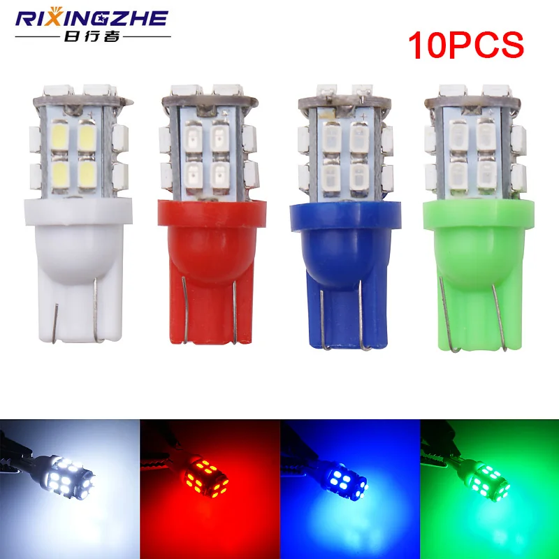 

RXZ 10pcs Car T10 LED W5W LED 20SMD 3020 Chip License plate Bulb Reading light clearance 12v Auto reading Interior Dome Light