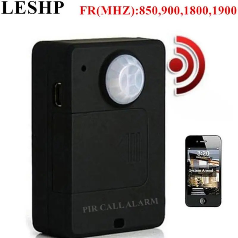 

LESHP Mini PIR Alarm Sensor A9 Infrared GSM Wireless Alarm High Sensitivity Monitor Motion Detection Anti-theft EU Plug