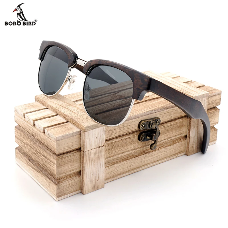 

BOBO BIRD Sunglasses Women Men Polarized Retro Wood Sun Glasses UV400