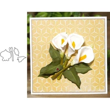 Садовый цветок лилии каллы металлические режущие штампы для скрапбукинга и бумага для изготовления открыток ремесленные штампы Новинка