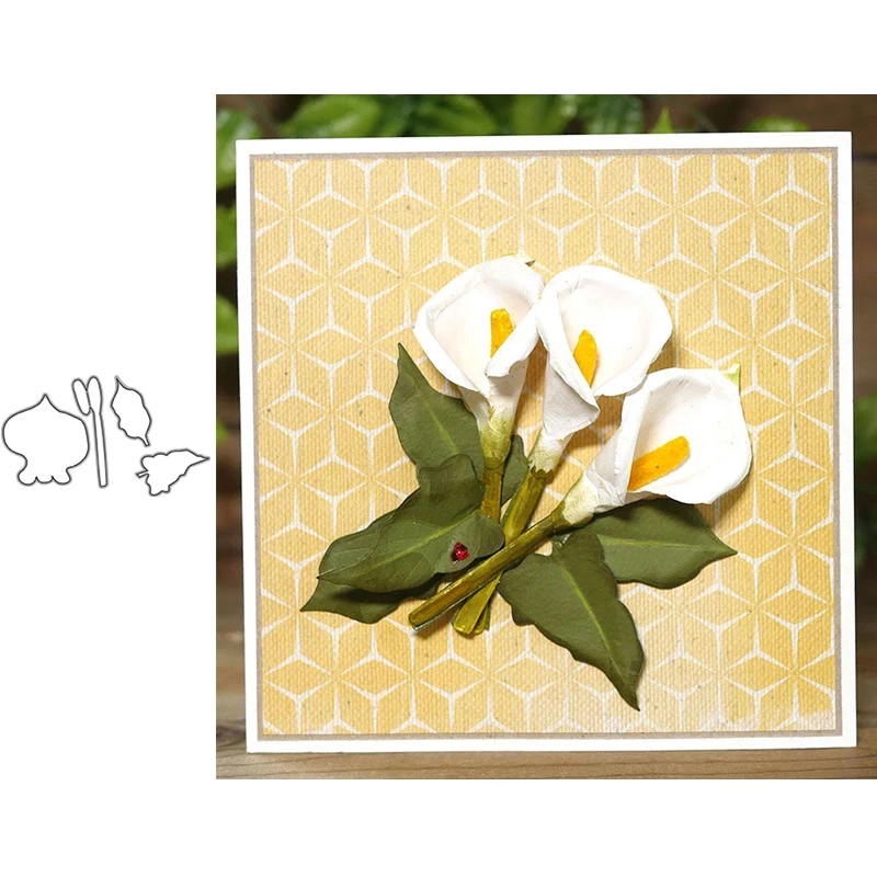 

Garden Flower Calla Lily Metal Cutting Dies for Scrapbooking and Cards Making Paper Craft Dies New 2019