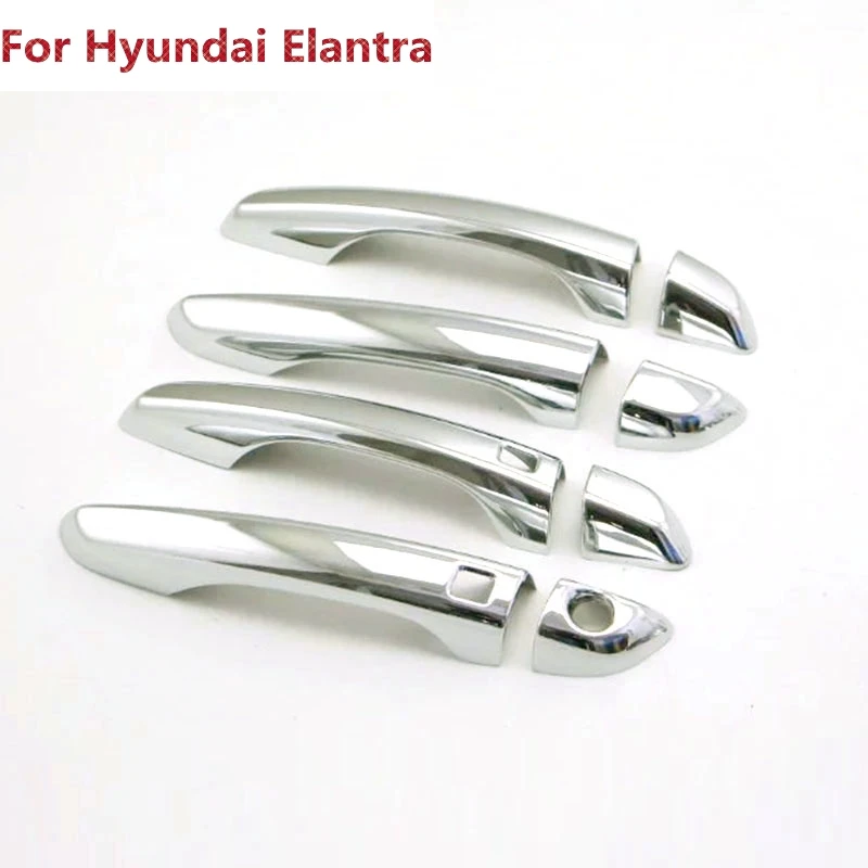 Для Hyundai Elantra Avante 2015 2016 2017 Sedan Chrome 8 шт. ручки для наружных дверей защита отделки под