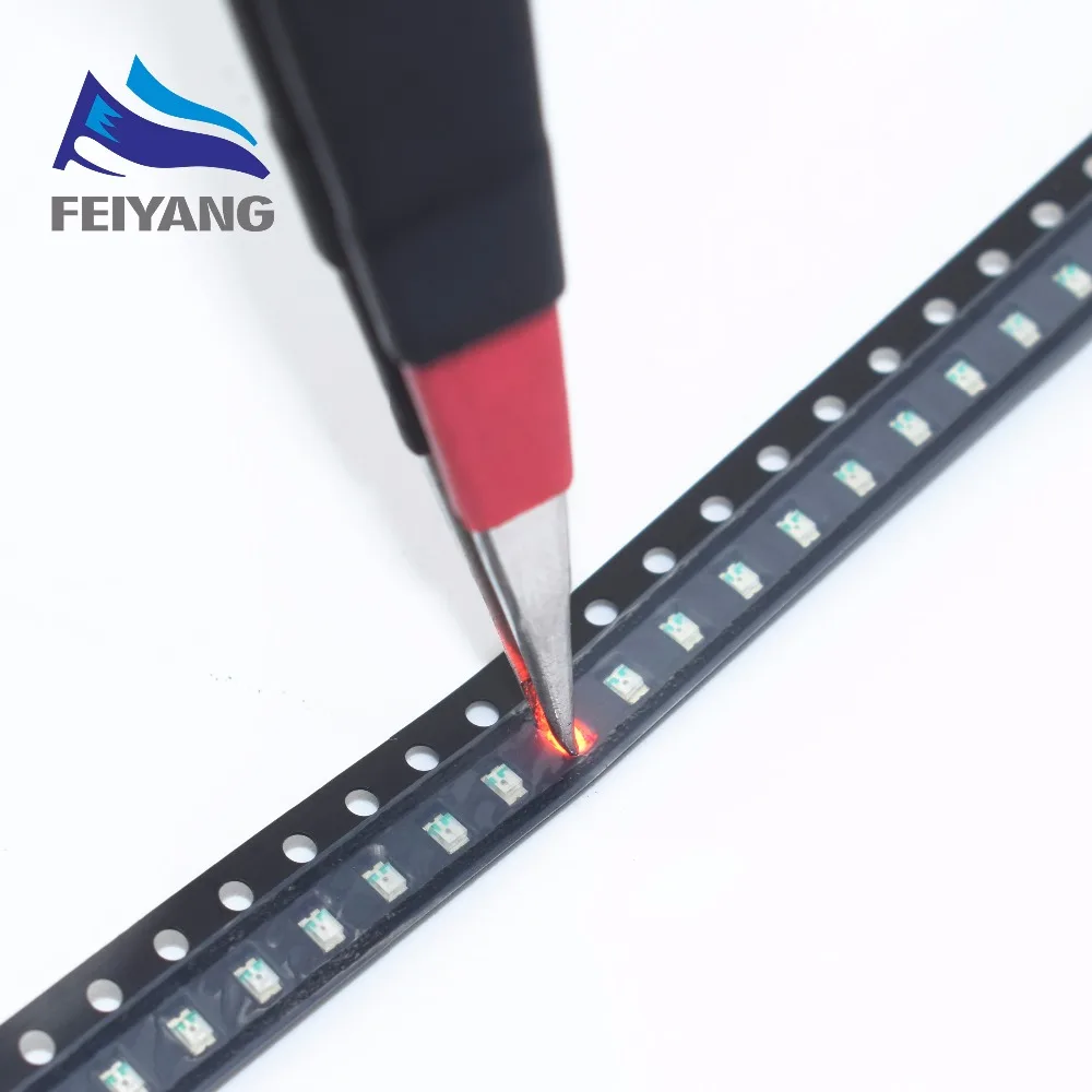 

100PCS SAMIORE ROBOT 0805 SMD LED Lamp Highlight Red Color 2012 Size 620-625nm 2v