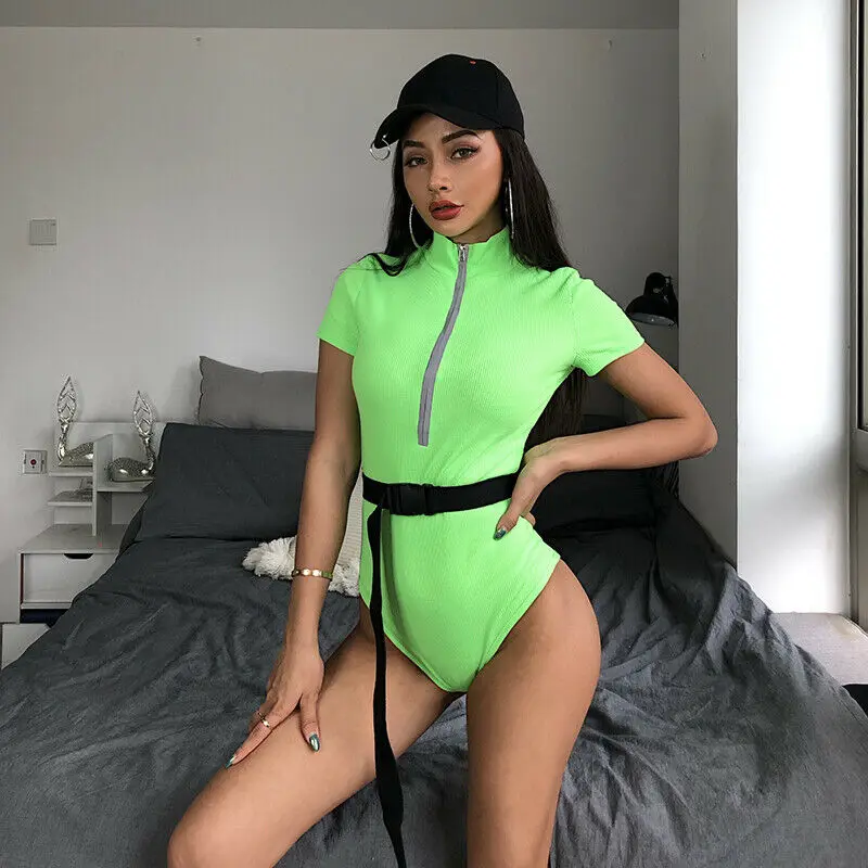 

Boho Womens Short Sleeve T-Shirt Jumpsuit Ladies Summer Bodysuit Leotard Tops