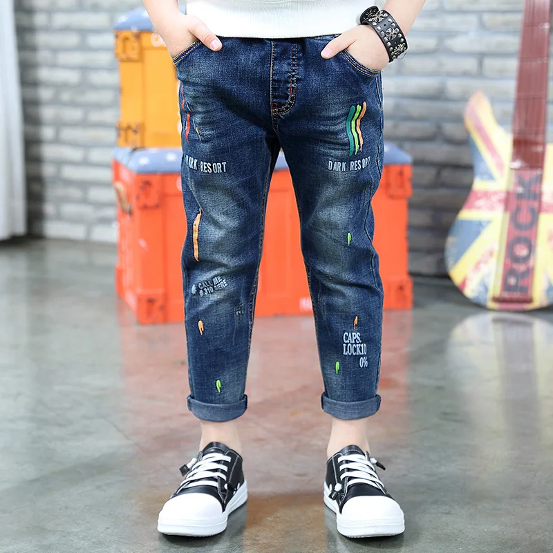 Lettre Imprimer Ecole Garcons Jeans Bleu Coton Denim Pantalon Garcon Pantalon 2017 Enfants Vetements Pour 3 4 6 8 10 12 Ans Rkp175023 Aliexpress