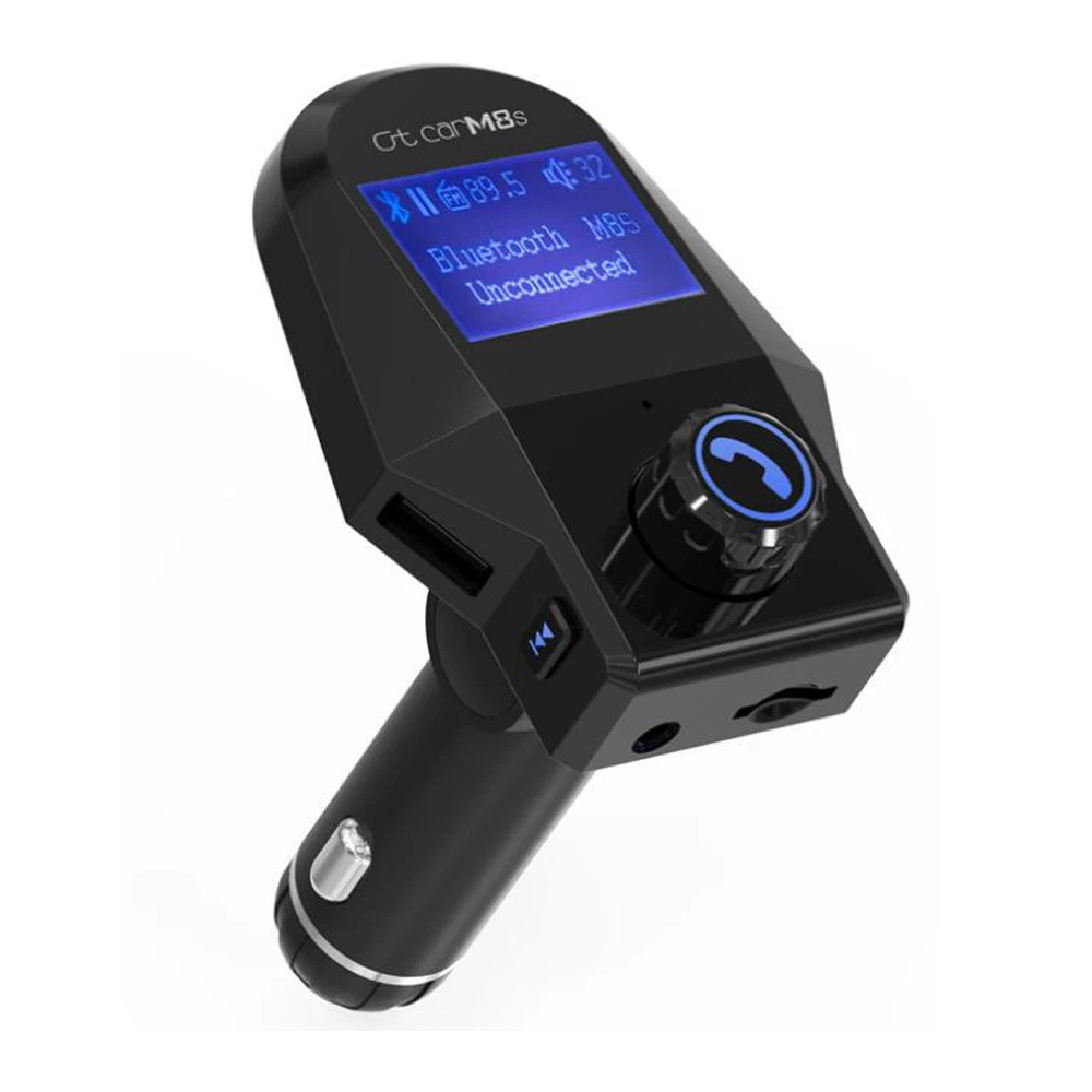 Высокое качество Мини M8S Автомобильный MP3 Bluetooth плеер hands-free автомобильный комплект fm-передатчик AUX Интерфейс двойной USB Автомобильное зарядное устройство