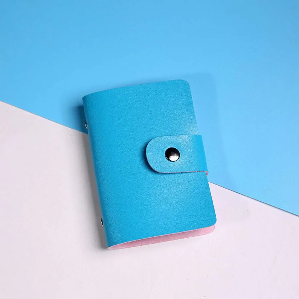 

2019 Short PU Leather Credit Card Holder Leather Case Card Holder Wallet Business Wallet For Credit Cards Tarjetero Mujer#H10