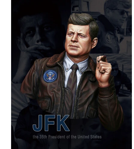 

35th President of US John F. Kennedy Figures Resin Model 1:10 scale historical busts best quality resin kit Free Shipping