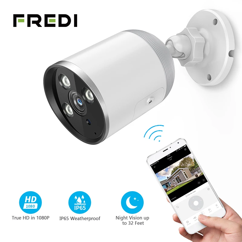 FREDI YCC365 IP камера 1080P Водонепроницаемая наружная цилиндрическая камера безопасности камера видеонаблюдения беспроводная сеть WiFi CCTV камера