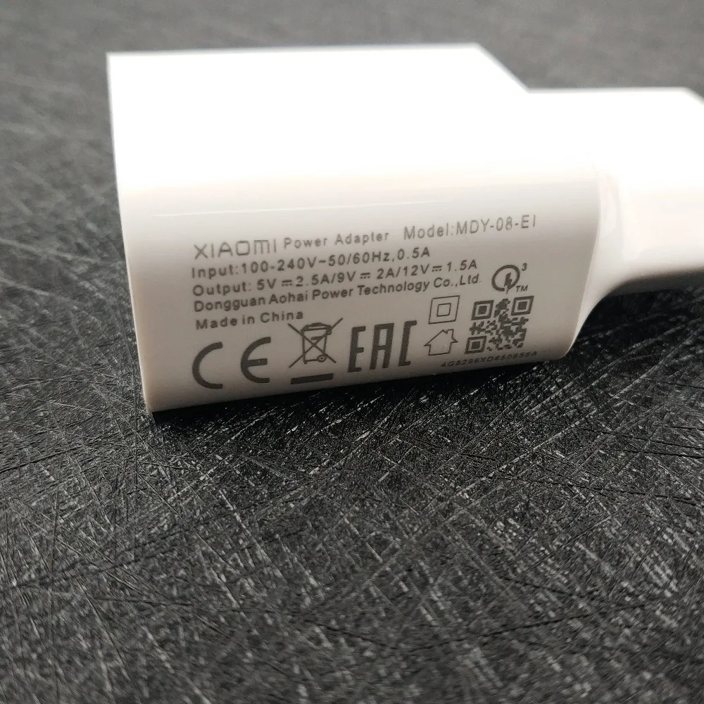Original XiaoMi Mi 9 Fast charger QC3.0 EU wall Usb type-c cable 9V 2A Quick Charge adapter for Mi A2 A1 F1 8 6 Mix 3 2s 2 Max 3