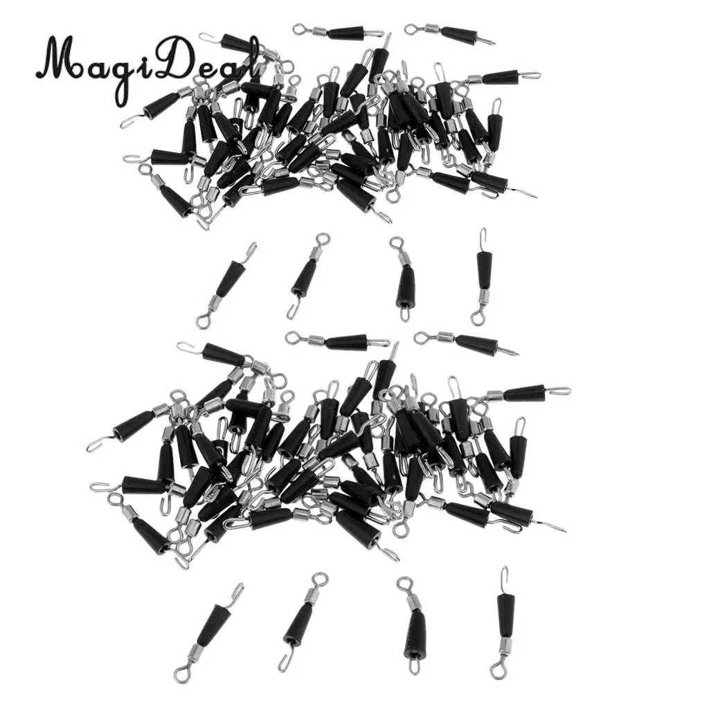 100pcs Quick Change Fishing Swivels Clips Pins Fast Link Line Connectors