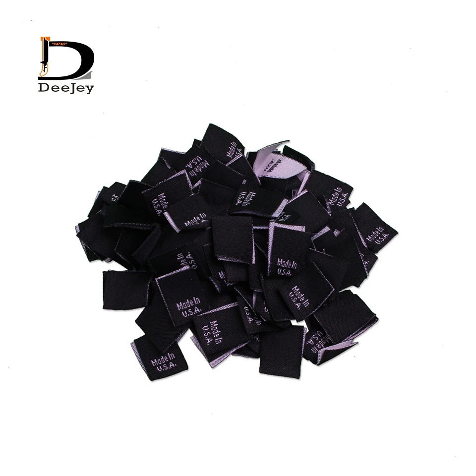 Stock woven clothing labels made in USA or china origin care ...