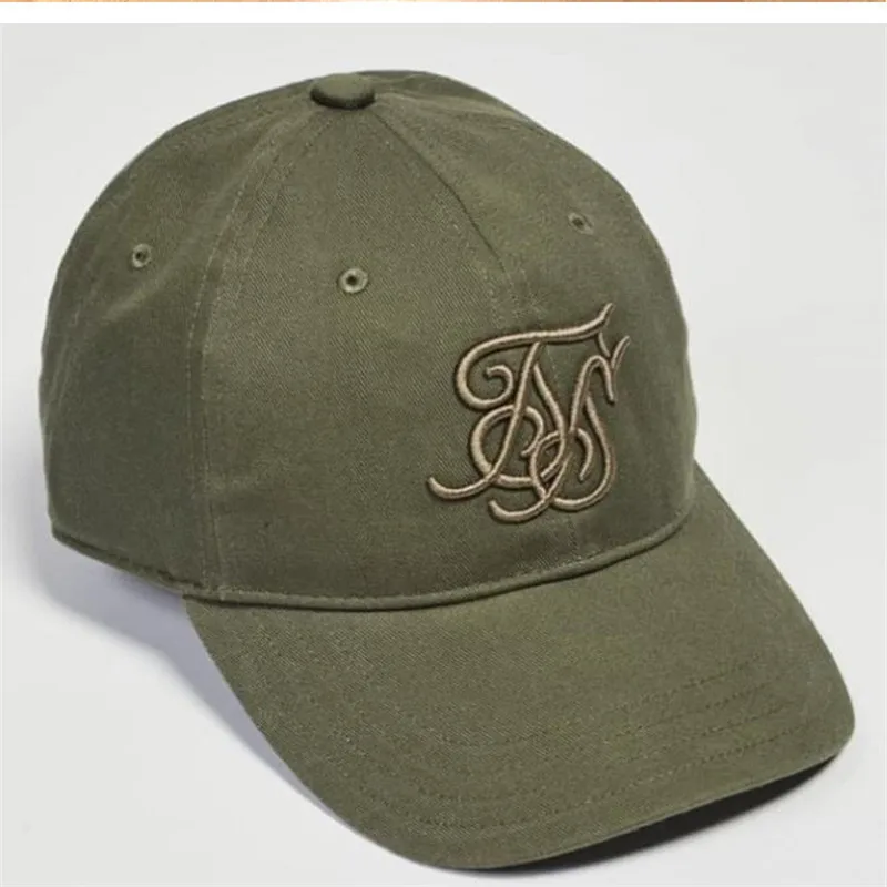

2018 new black khaki green Sky Blue embroidery fashion Sik silk hat men's Harajuku baseball cap men and women street wear
