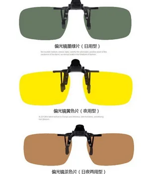 

by DHL 200pcs new styling Retro Flip Up Polarized Sunglasses Clip On Myopia Glasses Kids Day Night Vision Goggles Sun Glasses