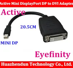 Бесплатная доставка Активность Mini DisplayPort DP к DVI Single Link Адаптер Поддержка ATI Eyefinity 1080 кабель использовать для HD5870 видео карты