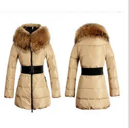 

Free shipping Hot Sale Women's Fit Long Down Jacket Down Coat Winter 5 Colors Outwear winter warm H3