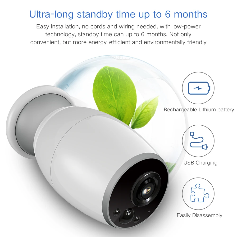 SDETER Cloud Wireless WIFI IP Camera Rechargeable Battery Powered Outdoor Weatherproof 720P Security CCTV Camera Two Way Audio SDETER Cloud Wireless WIFI IP Camera Rechargeable Battery Powered Outdoor Weatherproof 720P Security CCTV Camera Two Way Audio