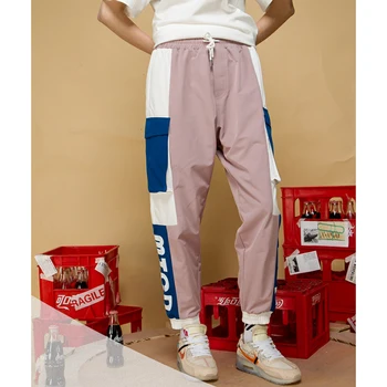 

Spring Fashion Hip-hop Cargo Pants Women Pantalon Baggy Pants 2019 New Arrival Streetwear Womens Trousers Hit Colors Weat Pants