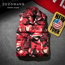 zozo Spring Autumn Men women Camouflage Vest Super Warm Winter Jackets Vest Slim Down cotton Waistcoat Couple vest plus size 3XL